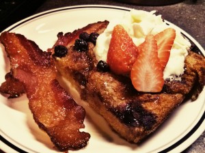 french toast casserole whipped cream